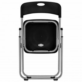 Стул складной BRABIX "Golf Lite CF-017", серебристый каркас, пластик чёрный, 532895