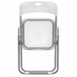 Стул складной BRABIX "Golf Lite CF-017", серебристый каркас, пластик белый, 532896