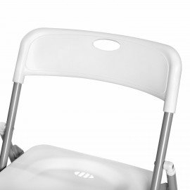 Стул складной BRABIX "Golf Lite CF-017", серебристый каркас, пластик белый, 532896