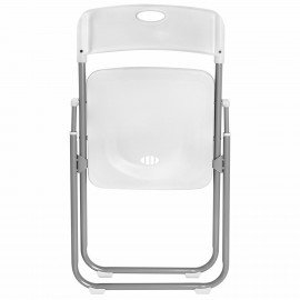 Стул складной BRABIX "Golf Lite CF-017", серебристый каркас, пластик белый, 532896