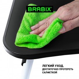 Столик складной для ноутбука/завтрака BRABIX BT-001 (600х400х265 мм), органайзер, черный, 532899