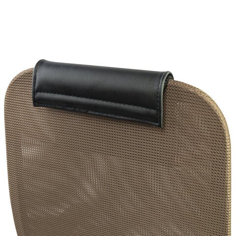 Кресло BRABIX PREMIUM "Ultimate EX-801" хром, плотная двойная сетка Х2, черное/коричневое, 532920