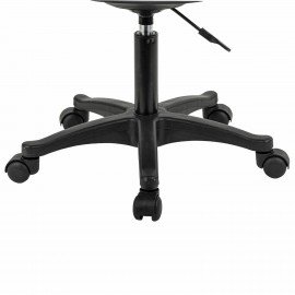 Кресло стул BRABIX "Eames MG-310 PL", пластик черный, экокожа черная, 532927