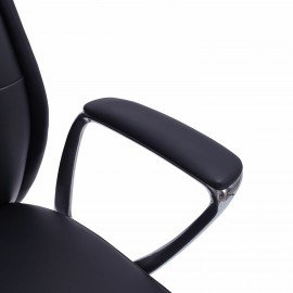 Кресло BRABIX PREMIUM ''Adept EX-752'', синхромеханизм, алюминий, экокожа, черное, 532930