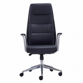 Кресло BRABIX PREMIUM ''Adept EX-752'', синхромеханизм, алюминий, экокожа, черное, 532930