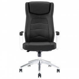 Кресло BRABIX PREMIUM ''Viking EX-759'', синхромеханизм, алюминий, натуральная кожа, черное, 532933