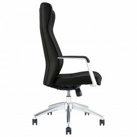 Кресло BRABIX PREMIUM ''Viking EX-759'', синхромеханизм, алюминий, натуральная кожа, черное, 532933