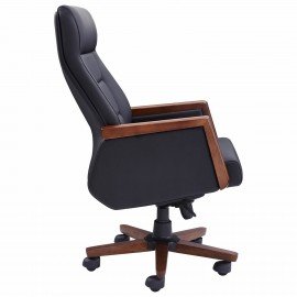 Кресло HAWASAN ''Overlord EX-770'', мультиблок, дерево, натуральная кожа, черное, 532934