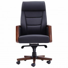 Кресло HAWASAN ''Overlord EX-770'', мультиблок, дерево, натуральная кожа, черное, 532934