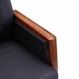 Кресло HAWASAN ''Overlord EX-770'', мультиблок, дерево, натуральная кожа, черное, 532934