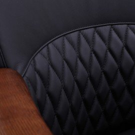 Кресло HAWASAN ''Desire EX-771'', мультиблок, дерево, натуральная кожа, черное, 532935