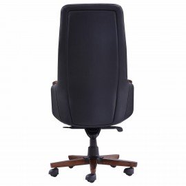 Кресло HAWASAN ''Desire EX-771'', мультиблок, дерево, натуральная кожа, черное, 532935