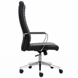 Кресло BRABIX PREMIUM ''Solo EX-730'', алюминий, хром, экокожа, черное, 532936