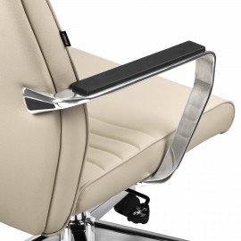 Кресло BRABIX PREMIUM ''Solo EX-730'', алюминий, хром, экокожа, бежевое, 532937