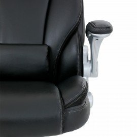 Кресло BRABIX PREMIUM "Phantom EX-553", рециклированная кожа, регулируемый подголовник, черное, 532940