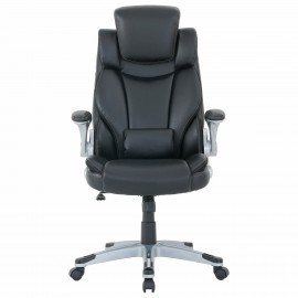 Кресло BRABIX PREMIUM "Phantom EX-553", рециклированная кожа, регулируемый подголовник, черное, 532940