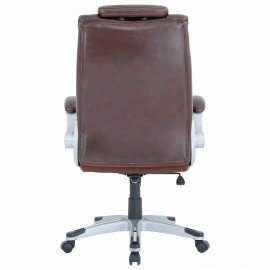 Кресло BRABIX PREMIUM "Phantom EX-553", рециклированная кожа, регулируемый подголовник, коричневое, 532941