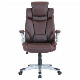 Кресло BRABIX PREMIUM "Phantom EX-553", рециклированная кожа, регулируемый подголовник, коричневое, 532941