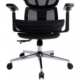 Кресло BRABIX PREMIUM "Evolution ER-700", подножка, слайдер, синхромеханизм, сетка, черное, 532947