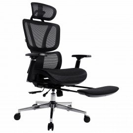 Кресло BRABIX PREMIUM "Evolution ER-700", подножка, слайдер, синхромеханизм, сетка, черное, 532947