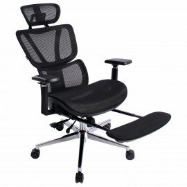 Кресло BRABIX PREMIUM "Evolution ER-700", подножка, слайдер, синхромеханизм, сетка, черное, 532947