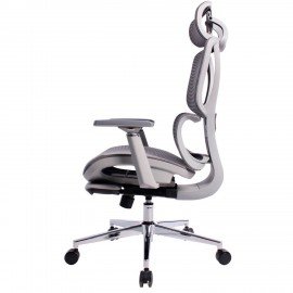 Кресло BRABIX PREMIUM "Evolution ER-700", подножка, слайдер, синхромеханизм, сетка, серое, 532948