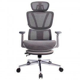 Кресло BRABIX PREMIUM "Evolution ER-700", подножка, слайдер, синхромеханизм, сетка, серое, 532948