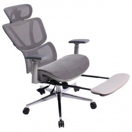 Кресло BRABIX PREMIUM "Evolution ER-700", подножка, слайдер, синхромеханизм, сетка, серое, 532948