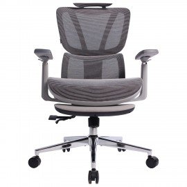Кресло BRABIX PREMIUM "Evolution ER-700", подножка, слайдер, синхромеханизм, сетка, серое, 532948