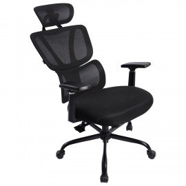 Кресло BRABIX PREMIUM "Fargo ER-710", синхромеханизм, 3D подлокотники, сетка/ткань TW, черное, 532949