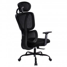 Кресло BRABIX PREMIUM "Fargo ER-710", синхромеханизм, 3D подлокотники, сетка/ткань TW, черное, 532949