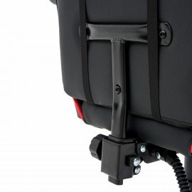 Кресло компьютерное CROMEX "Joker GM-125", две подушки, экокожа, черное/красное, 532954