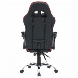 Кресло компьютерное CROMEX "Joker GM-125", две подушки, экокожа, черное/красное, 532954