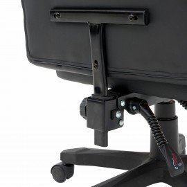 Кресло компьютерное CROMEX "Start GM-105", две подушки, экокожа, черное/красное, 532957