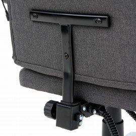 Кресло офисное CROMEX "Chill MS-005", с функцией вибромассажа, подножка, ткань, серое, 532959