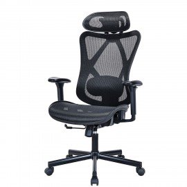 Кресло BRABIX PREMIUM "Axion ER-701", синхромеханизм, регулируемые подголовник и спинка, сетка, черное, 532965