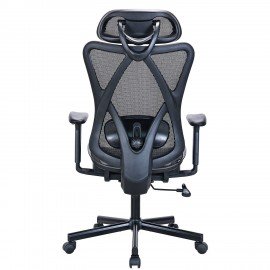 Кресло BRABIX PREMIUM "Axion ER-701", синхромеханизм, регулируемые подголовник и спинка, сетка, черное, 532965