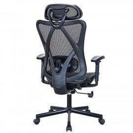 Кресло BRABIX PREMIUM "Axion ER-701", синхромеханизм, регулируемые подголовник и спинка, сетка, черное, 532965