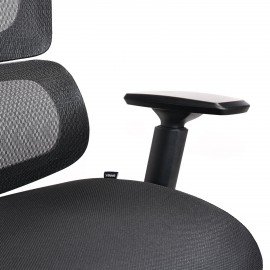 Кресло BRABIX PREMIUM "Veyron ER-703", адаптивный механизм, регулируемый подголовник, сетка/ткань, черное, 532966