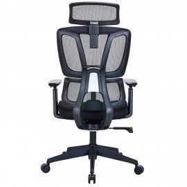Кресло BRABIX PREMIUM "Veyron ER-703", адаптивный механизм, регулируемый подголовник, сетка/ткань, черное, 532966