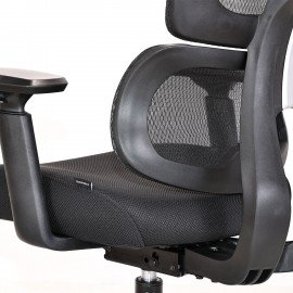 Кресло BRABIX PREMIUM "Veyron ER-703", адаптивный механизм, регулируемый подголовник, сетка/ткань, черное, 532966