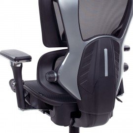 Кресло ATRONE "Optimus ER-707", адаптивный механизм со слайдером, сетка, черный/серый, 532967