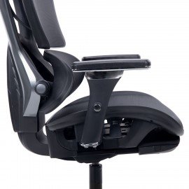 Кресло ATRONE "Optimus ER-707", адаптивный механизм со слайдером, сетка, черный/серый, 532967