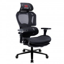 Кресло ATRONE "Optimus ER-707", адаптивный механизм со слайдером, сетка, черный/серый, 532967