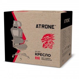 Кресло ATRONE "Optimus ER-707", адаптивный механизм со слайдером, сетка, черный/серый, 532967