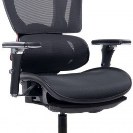 Кресло ATRONE "Optimus ER-707", адаптивный механизм со слайдером, сетка, черный/красный, 532968