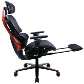 Кресло ATRONE "Optimus ER-707", адаптивный механизм со слайдером, сетка, черный/красный, 532968