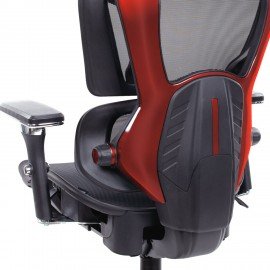 Кресло ATRONE "Optimus ER-707", адаптивный механизм со слайдером, сетка, черный/красный, 532968