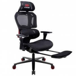 Кресло ATRONE "Optimus ER-707", адаптивный механизм со слайдером, сетка, черный/красный, 532968