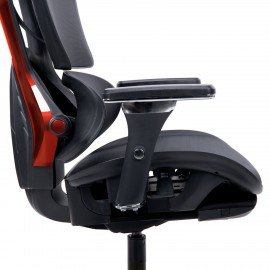 Кресло ATRONE "Optimus ER-707", адаптивный механизм со слайдером, сетка, черный/красный, 532968